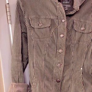 Railroad Pinstripe Fitted Jean Jacjet